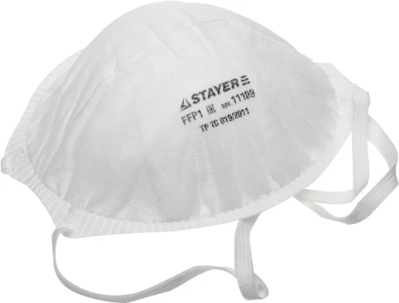 Полумаска фильтрующая STAYER &quot;PROFI&quot; коническая многослойная, класс защиты FFP1 11109 купить в Нягани
