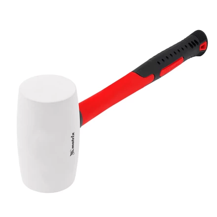 Киянка резиновая, 910 г, белая резина, фибергласовая рукоятка// Matrix 11198 купить в Нягани