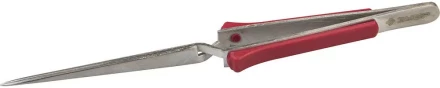 Пинцет ЗУБР д/монтажно-паечных работ, нерж сталь, фиберглассов термозащит накладки, самозажим, прямой, 160мм 22213-6-160 купить в Нягани