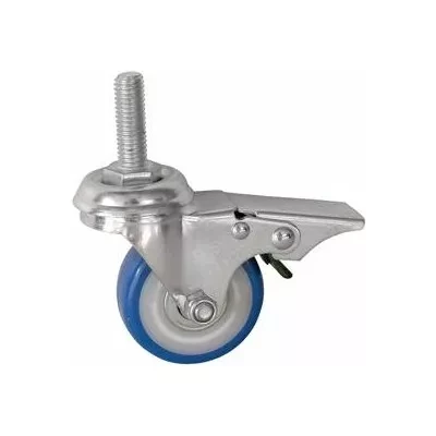 Колесо аппаратное поворотное SCtvb 92 75 мм с болтом и тормозом (синяя резина) 1027146 купить в Нягани