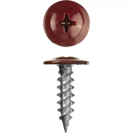 Саморезы ЗУБР с прессшайбой по листовому металлу до 0,9 мм, окрашенные в RAL-3005, PH2, 4,2х25 мм, 400шт 300191-42-025-3005 купить в Нягани