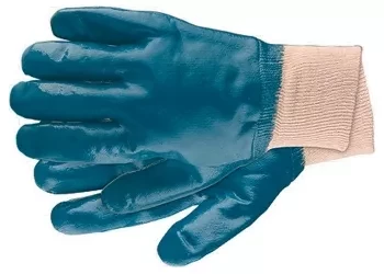 Перчатки рабочие из трикотажа с нитриловым обливом, манжет L СИБРТЕХ 67757 купить в Нягани