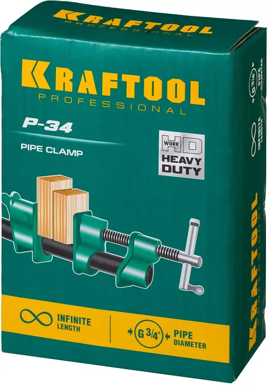 Струбцина KRAFTOOL P-34 трубная 32302-1 купить в Нягани