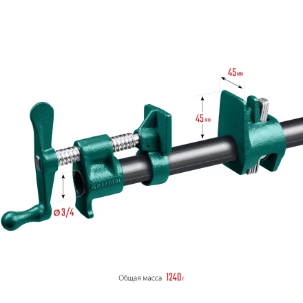 Струбцина KRAFTOOL P-34 трубная 32302-1 купить в Нягани