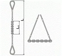 Строп комбинированный 0.9 т L=4.5 м L цепи=1.2 м заплет купить в Нягани