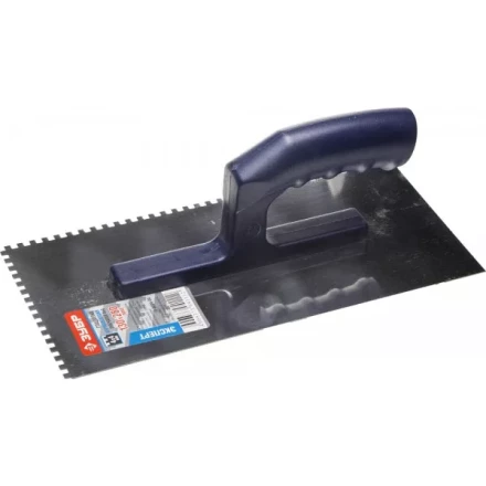 Гладилка ЗУБР нержавеющая с пластиковой ручкой, зубчатая, 4х4мм 0804-04 купить в Нягани