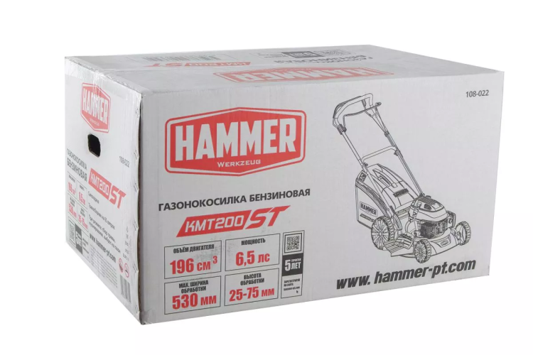 Газонокосилка бензиновая самоходная HAMMER KMT200ST купить в Нягани