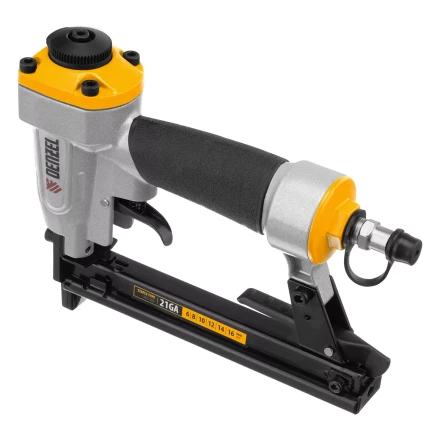 Степлер пневматический Denzel  PS8016 для прямоугольных скоб 21GA от 6 до 16 мм 57400 купить в Нягани