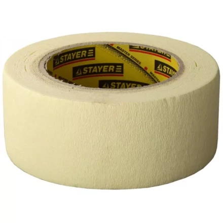 Лента STAYER малярная высокоэластичная, для сложных поверхностей, 50мм х 25м 12123-50-25 купить в Нягани