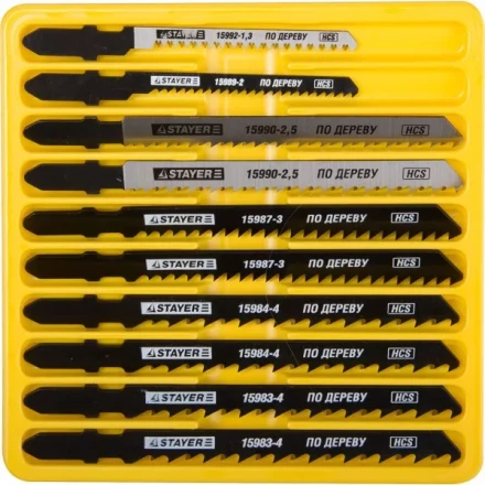 Набор STAYER &quot;PROFI&quot; Пилки &quot;МАСТЕР №1&quot; для эл/лобзика, по дереву, EU-хвост., 10шт 15981-H10-1 купить в Нягани