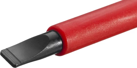 Отвертка KRAFTOOL, высоковольтная, Cr-Mo-V стержень, двухкомпонент. маслобензостойкая рукоятка, SL, 6,5х150мм 250083-6.5-150 купить в Нягани