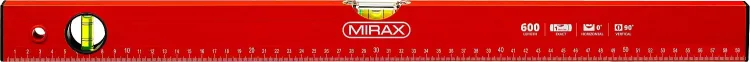 Уровень коробчатый MIRAX, 2 ампулы, крашеный, 600мм 34602-060_z02 купить в Нягани