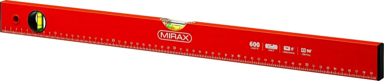 Уровень коробчатый MIRAX, 2 ампулы, крашеный, 600мм 34602-060_z02 купить в Нягани