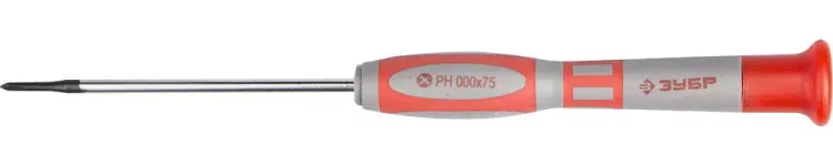 Отвертка ЗУБР "МАСТЕР" для точных работ, Cr-V, PH №000х75мм 25632-000-075 купить в Нягани