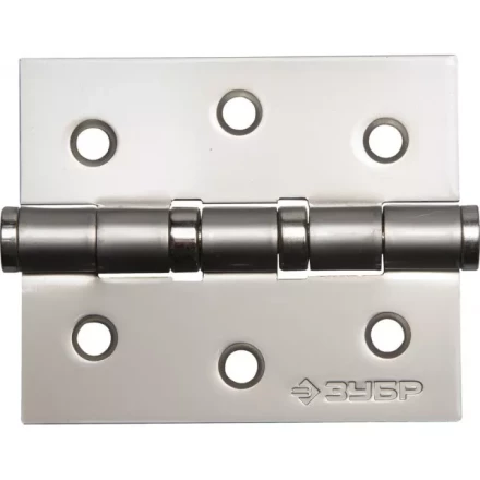 Петля универсальная ЗУБР &quot;ЭКСПЕРТ&quot;, 2 подшипника, цвет мат. никель (PN), с крепежом, 75х63х2,5мм, 2 шт 37601-075-4 купить в Нягани