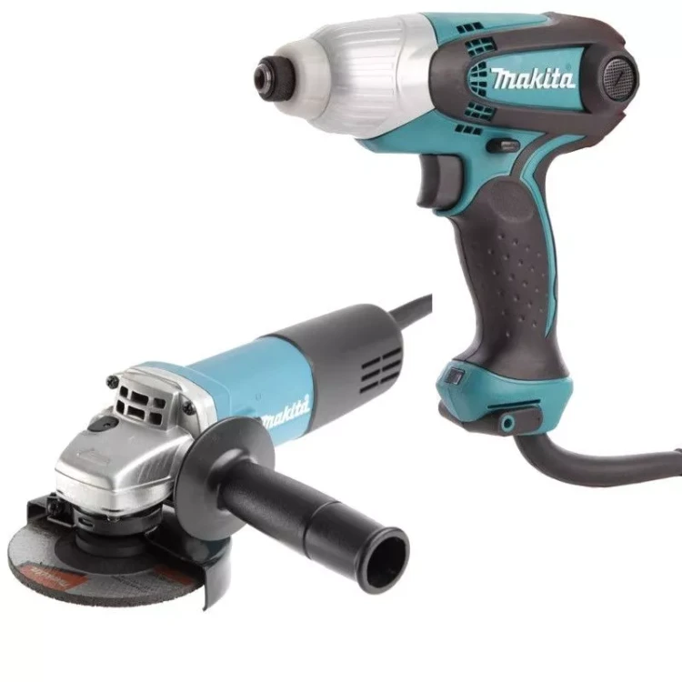 Набор инструментов Makita DK0169 (шуруповерт TD0101, болгарка 9555HN) купить в Нягани