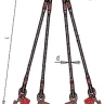 Строп канатный четырехветвевой 4СК 1 т L=3.5 м заплет купить в Нягани