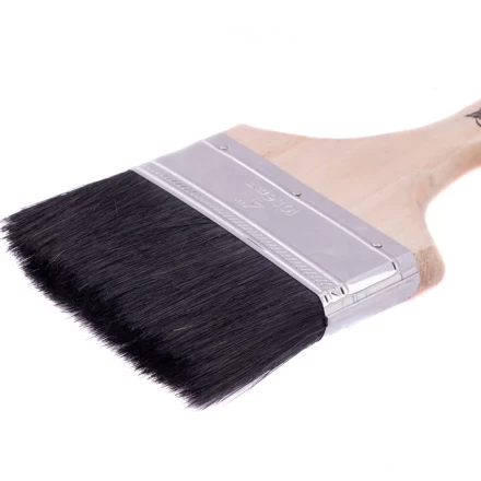 Кисть плоская натуральная черная щетина деревянная ручка размер 4 Mtx 82643 купить в Нягани
