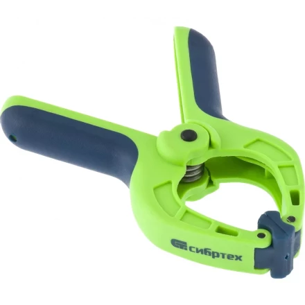 Струбцина клещеобразная 1-1/4 пластиковый корпус двухкомпонентные рукоятки усиленная пружина 33 мм Сибртех 20782 купить в Нягани