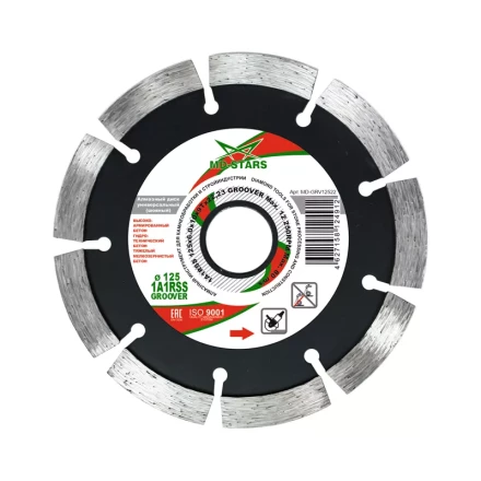 Диск алмазный по бетону 1A1RSS GROOVER MD-STARS 125*6.0*10*9T*22,23 mm купить в Нягани