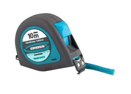 Рулетка "Ergonomisch",10 м x 25 мм, магнитный обрезиненный зацеп  GROSS 31105 купить в Нягани