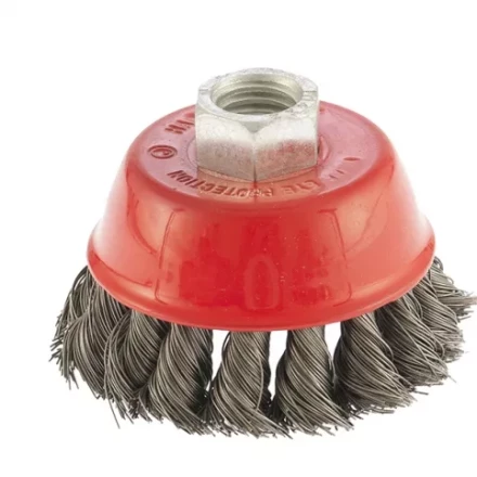 Щетка для УШМ 65 мм М14 &quot;чашка&quot; крученая проволока 0,35 мм MTX 74613 купить в Нягани