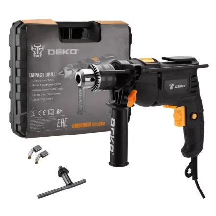 Дрель ударная DEKO DKID600W, 063-4126, в кейсе купить в Нягани