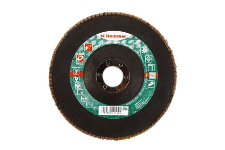 Круг Лепестковый Торцевой (КЛТ) HAMMER КЛТ 1 Ф150х22 Р60 213-011 купить в Нягани