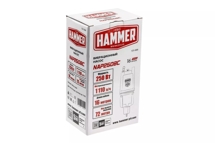 Вибрационный насос HAMMER NAP250BC(16) купить в Нягани