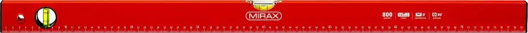 Уровень коробчатый MIRAX, 2 ампулы, крашеный, 800мм 34602-080_z02 купить в Нягани