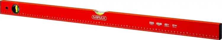 Уровень коробчатый MIRAX, 2 ампулы, крашеный, 800мм 34602-080_z02 купить в Нягани