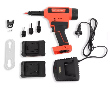 Аккумуляторный резьбовой заклепочник Messer M3000 с электронной системой настройки сжатия и счетчиком купить в Нягани