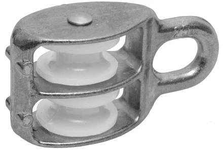 Блок ЗУБР двойной, оцинкованный, нейлоновый шкив, 6x20мм, 1 шт 4-304596-20 купить в Нягани