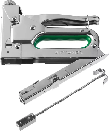 Степлер &quot;Max 140&quot; с регулировкой силы удара, металл корпус 4-в-1: тип 140 (6-14 мм) / 28 (9-11 мм) / 300 (10-14 мм) / 500 (14 мм), STAYER 31508_z02 купить в Нягани