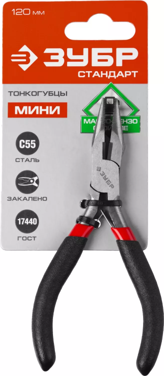 Тонкогубцы ЗУБР "СТАНДАРТ", 120мм 22169-3 купить в Нягани