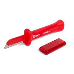 Нож монтерский диэлектрический КВТ НМИ-15 с частично изолированным прямым лезвием (86567)