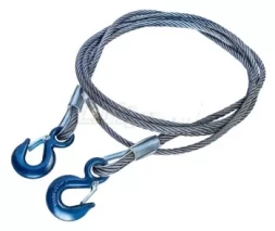 Буксировочный трос стальной крюк-крюк диаметр каната 18 мм. 12 м. опресовка