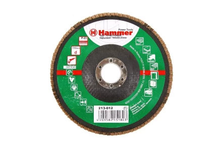 Круг Лепестковый Торцевой (КЛТ) HAMMER КЛТ 1 Ф150х22 Р80 213-012 купить в Нягани