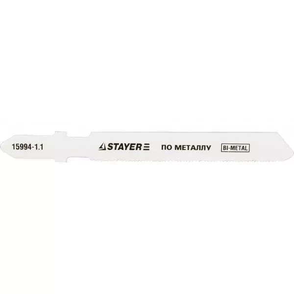 Полотна STAYER "PROFI", T118GF, для эл/лобзика, Bi-Metall, по металлу (0,5-1,5мм), EU-хвост., шаг 1,1мм, 50мм, 2шт 15994-1.1_z01 купить в Нягани