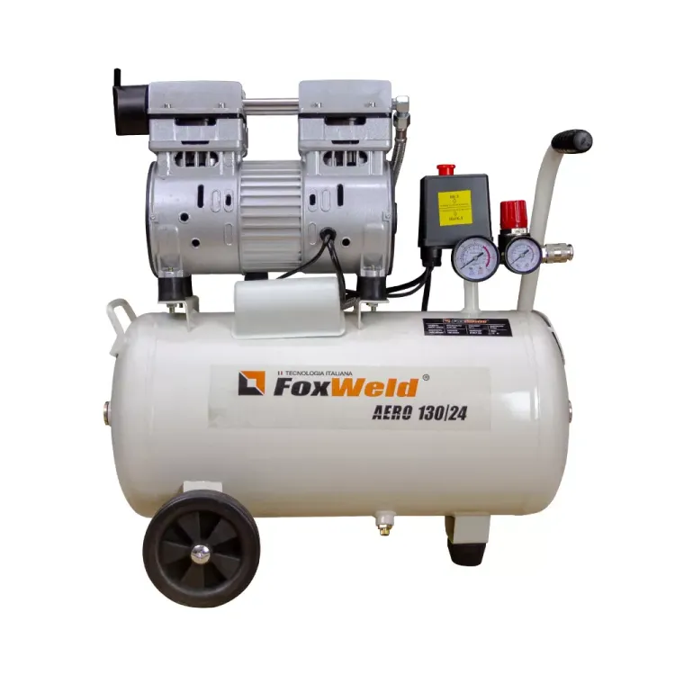 Компрессор безмасляный коаксиальный AERO 130/24 oil-free FoxWeld купить в Нягани