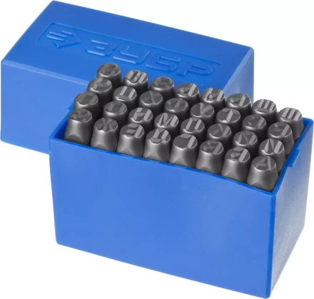 Клейма ЗУБР буквенные кириллица, шрифт 8мм 21503-08_z01 купить в Нягани