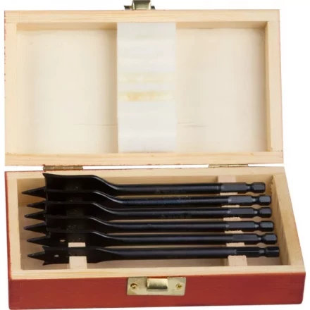 ЗУБР &quot;ЭКСПЕРТ&quot;. Набор сверл по дереву перьевые, в дерев.боксе, d 12, 16, 18, 20, 22, 25мм, 6шт 29503-H6 купить в Нягани