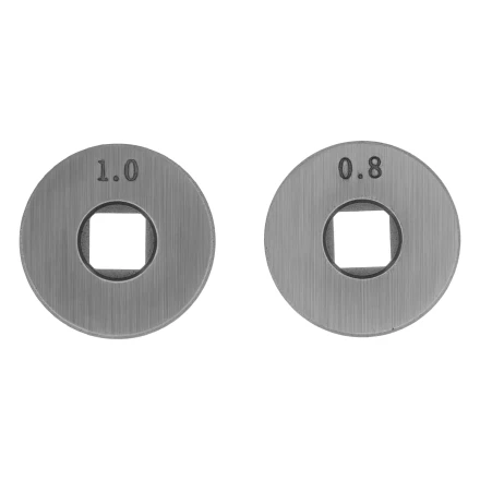 Подающий ролик, U профиль зубчатый под флюсовую проволоку 0,8-1мм посадка квадрат, 2 шт Denzel 93653 купить в Нягани