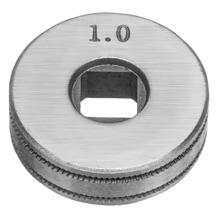 Подающий ролик, U профиль зубчатый под флюсовую проволоку 0,8-1мм посадка квадрат, 2 шт Denzel 93653 купить в Нягани