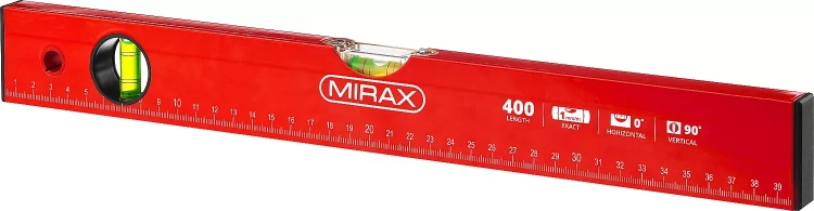 Уровень коробчатый MIRAX, 2 ампулы, крашеный, 400мм 34602-040_z02 купить в Нягани
