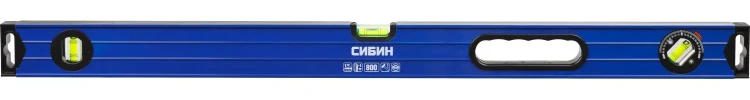 Уровень СИБИН коробчатый усиленный, утолщенный профиль, 2 фрезерованные поверхности, 3 противоударных ампулы (1 поворотная на 360 град), с ручками, 34609-080 купить в Нягани