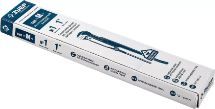 Ключ трубный рычажный ЗУБР &quot;ПРОФЕССИОНАЛ&quot;, прямые губки, цельнокованый, Сr-V, № 1,  1&quot; 27335-1_z01 купить в Нягани