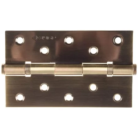 Петля универсальная ЗУБР &quot;ЭКСПЕРТ&quot;, 2 подшипника, цвет ст. латунь (AB), с крепежом, 125х75х2,5мм, 2 шт 37601-125-5 купить в Нягани