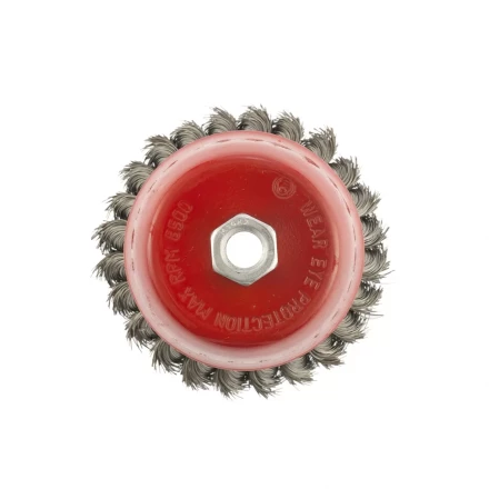 Щетка для УШМ, 100 мм, М14, &quot;чашка&quot;, крученая проволока 0,35 мм  MTX 74615 купить в Нягани