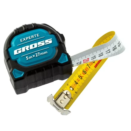 Рулетка нейлон Experte 5м x 27мм двухкомпон. корпус магнит двухстор. разметка Gross 32575 купить в Нягани